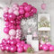 HILAVO Luftballon Girlande Pink Magenta Pinke Metallic Party Ballons Pastell Rosa Pink Latex Helium Ballons für Mädchen Frauen Geburtstag Hochzeit Prinzessin Babyparty Berry Strawberry Party Deko