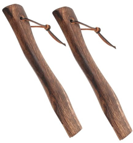 Happyyami 2st Axtstiel Aus Holz Kleiner Halter Werkzeug Beil Hämmer Halterung Für Gürtel Spaltaxt Titanhammer Axtkopf Pick-Griff Fix Streitaxt Doppelt Ersatzgriff Camping Coffee