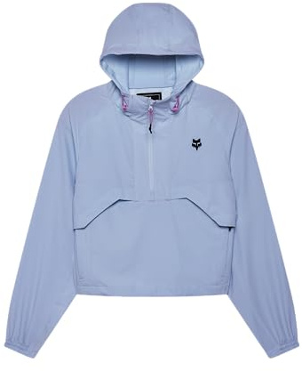 FOX Racing Damen Survivalist Windbreaker | 4-Way-Stretch MTB-Jacke mit Half-Zip und Shockcord – Cashmere blue,XL
