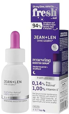 Renewing Booster Serum, ideal für jeden Hauttyp, tiefenwirksame 24h-Feuchtigkeit, parfümfreies und leichtes Gesichtsserum, vegan, 30 ml