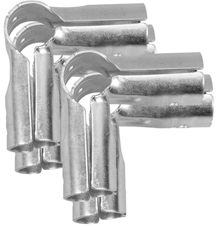 Edelstahl Rohrverbinder 4 Stück 25mm 90 Grad für Kettenzaun | Silber, Stabile Verbindung für Handläufe und Gewächshäuser, Einfache Montage