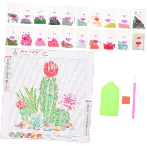 Anneome Strawberry Craft Embroidery Kit DIY Cross Stitch Cactus Decor Embroidery for Beginners