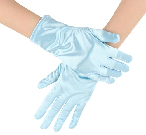 ZTVOWTO 1 Paar Kurze Satinhandschuhe für Damen, Opernhandschuhe für Teepartys, Bankette, Feiern, Hochzeiten und Paraden