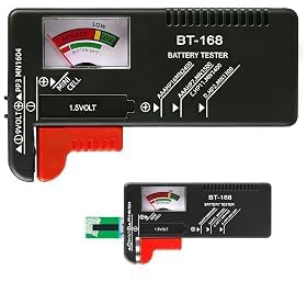 Testeur de Piles Universel, AA/AAA/C/D/9V/1.5V Pile Bouton Universelle Contrôleur de Tension de Batterie avec Code Couleur Indique Volt Testeur Vérificateur BT-168 pour Maison et Usage Quotidien