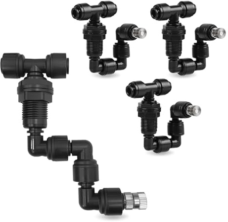 CZMTBO 4 Stück Reptilien Terrariendüse, 360° Verstellbarer Reptilien Fogger Düse Mist Sprinkler für Terrarium Regenwald Düsen Fogger für Reptilie Aquarium Tank Regenwald Landschaft Single Head