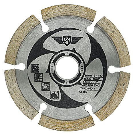 1 x TopsTools CS85D_1 Sägeblätter mit Diamantspitze 85mm 15mm Bohrung kompatibel mit Worx Bosch Makita Ryobi Rockwell und vielen anderen