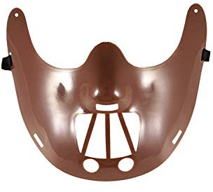 Adults Halloween Brown Cannibal Half Face Mask Fancy Dress Accessory