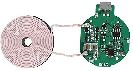 Bewinner Mini QI Wireless Charger Transmitter Module - Single Large Coil - 2-8mm Transmission Distance - Wide Compatibility - High Charging Efficiency,5W Large Output