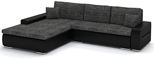 Sofini Wohnlandschaft Toronto 240/200 mit Schlaffunktion! Eckcouch mit Bettkästen! Best Wohnlandschaft! (Lawa 6+ Soft 11 Links)