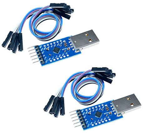 Hailege 2pcs CP2104 Modul USB zu TTL UART 6PIN Modul Serieller Konverter CP2104 STC PRGMR Ersetzen Sie CP2102 durch Dupont Kabel