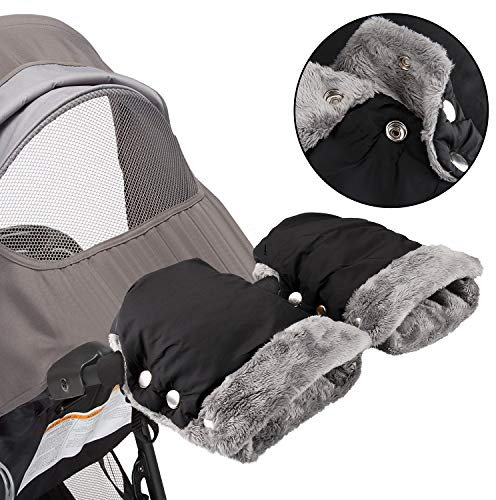 Infreecs Kinderwagen Handwärmer, Universalgröße Handschuhe Handmuff mit Fleece und Baumwolle Innenseite, wasser- & windabweisend, Stroller Handmuff für Kinderwagen, Buggy