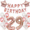 Luftballon 29. Geburtstag frau Rosegold deko Folienballon 29 jahre Geburtstags deko frau Rosegold set happy Birthday 29 Geburtstagsdeko frau Ballon 29 jahre Geburtstag Dekoration Frauen set（29）