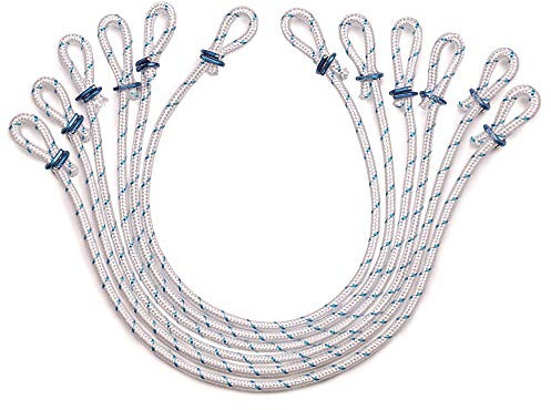 FLAGLY Premium Fahnenschlingen zur Fahnenbefestigung von Fahnen und Flaggen am Fahnenmast, für Fahnenmasten bis 100 mm Durchmesser, Länge = 41 cm, Weiß