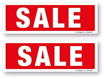 Lot de 4 panneaux de fenêtre statiques – Affichage promotionnel pour vitrines de magasin – Panneaux publicitaires réutilisables, 200 x 66 mm