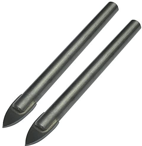 AERZETIX - C49223 - Lot de 2 Forets/mèches pour verre Ø8mm pour carrelage/céramique/miroir - emmanchement cylindrique