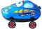 Kopper-24 Airwalker Ballon Auto blau - laufendender Tier Luftballon Helium Walking Folienballon Deko für Kinder Geburtstag Party Hochzeit Kinder Geschenk JGA Dekoration Tierballons Laufen