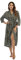 MAGIC ARMOR Damen Bademantel Leichter/Frauen Morgenmantel,3/4 Ärmeln Morgenmantel V-Ausschnitt Kimono Roben Langes Nachthemd für Nachtwäsche,PAT4 M
