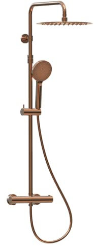Essebagno Luisa colonne de douche thermostatique cuivre brossé