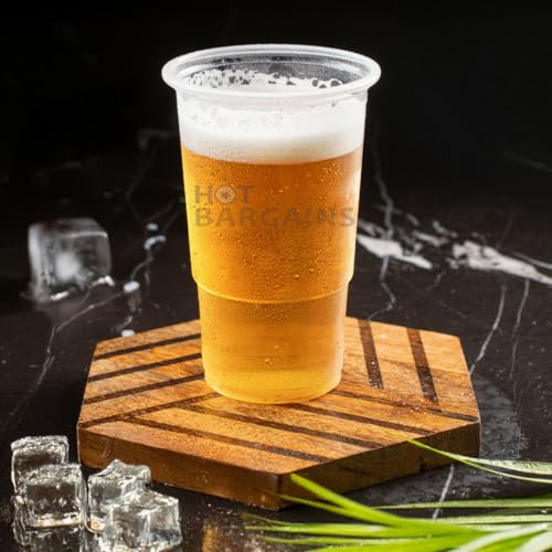 HOT BARGAINS 10,000 x Reusable Plastic Pint Glasses, UKCA Marked, Food Grade PP Material, Break Resistant, Clear, Pint (20oz), Pack of 10000