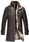 Haitpant Herren Ledermantel Winter Parka Fell Lang Plüsch Dicke Oversize Schaffell Jacken, Ab, L