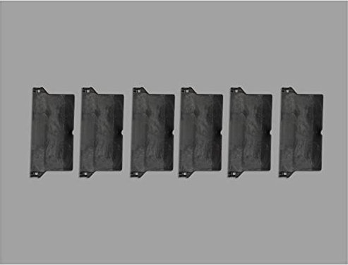 6 Stück EFIXS Beschwerungsplatten/Lamellengewicht für Lamellenvorhänge mit Lamellenbreite 89 mm - Farbe: schwarz - Ersatzteile, Vertikaljalousie, Beschwerung, Lamellvorhang