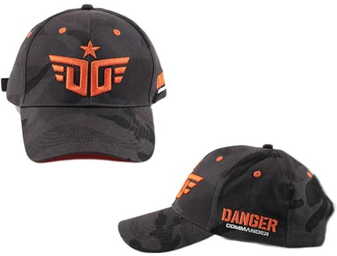 DANGER COMMANDER Herren Basecap in SweatMasking-Camouflage-Optik Snapback Tactical Mütze Gamingcap Gaming Unisex One Size schwarz graues Tarnmuster Baumwolle Basecap Käppi Army-Look Jagd