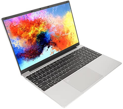 ASHATA 15,6-Zoll-Laptop für Windows 11, 16 GB LPDDR4-, 128 GB SSD, Tastatur mit Hintergrundbeleuchtung, Entsperrung per Fingerabdruck, mit Ziffernblock, 4 Kerne 4 Threads, (16+128G