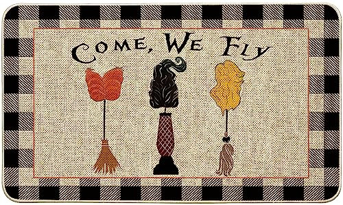 Halloween Hocus Pocus Witch Doormat Indoor Outdoor Patio Sanderson Sisters Door Mats Non-Slip Durable Entrance Mat for Home Entrance,Outside Entry,Yard,Floor,Patio 30X18 Inch