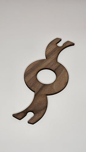 Generisch Weinflaschen und Flaschen, Geschenkidee für Weinliebhaber, Deko Weinständer, Glashalter für 2 Gläser Hochwertiges massives 3mm Made in Germany (Holz 2 Gläser)