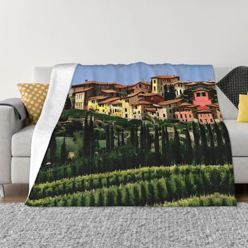 Italien-Tuscanluxury Bettdecke, flauschige weiche Flanelldecke, Mikrofaser (101,6 x 76,2 cm), dick und warm