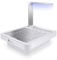 Nail Dust Collector with Lamp, Professional Nail Vacuum Dust Collector Nail Salon Extractor Fan for Acrylic Nails Removal, White