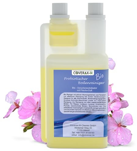 COVERAX Öko Bodenreiniger für Wischroboter, Saugwischer & Nasssauger 500 ml - Fließen Parkett Vinyl - flüssig Konzentrat - Reinigungsmittel ist streifenfrei, schaumarm - floor cleaner liquid