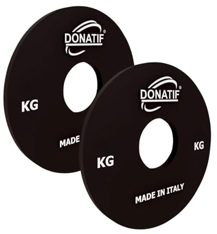 DONATIF 2 Microcarichi 250 g Dischi pesi 50mm, Set con 2 Disco microcarico bilanciere palestra in acciaio, Small Plate Pesi bilanciere professionale, Fitness Home Gym
