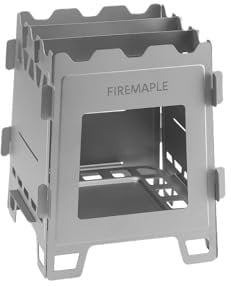 Fire-Maple Estufa de Leña de Titanio Ultra-Ligera, Compacta y Multiusos para Camping, Senderismo y Mochilero Hornillo Leña Titanio Plegable