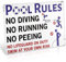 Andibro Pool Rules Schilder, Pool Warnschild Metall Blechschild 11,8 x 7,8 Zoll Vintage Swim Pool Sicherheit Regeln Lustige Outdoor Wanddekoration UV Geschützt und Wasserdicht (C)