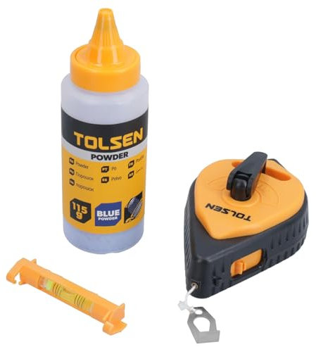 AB Tools 30m Builders Chalk brick Line Reel Line Rope String With Blue Visible Chalk