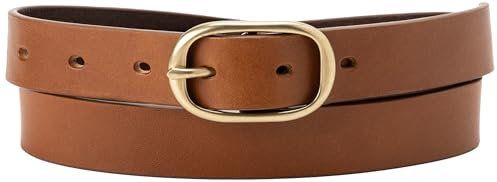 Levi's Women's Charlie Normal Buckle 100 Bovine Leather Belt, Cognac, 95
