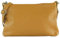 modamoda de T258 Damen Leder Umhängetasche Clutch Kosmetiktasche handmade in Italy, Farbe:Senfgelb