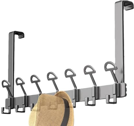 Over The Door Hanger Bracket - Heavy Duty Rack with Rounded Top, Versatile Bracket for Living Room | Bathroom, Bedroom, Kitchen Hanger for Clothes, Towels, Hats, Coats, Durables Door Hook