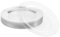 MATANA 50 Premium Clear Hard Plastic Dinner Plates with Silver Glitter, 26cm / 10 Inch - Elegant & Reusable Party Plates for Weddings, Birthdays, Picnic, BBQ, Parties