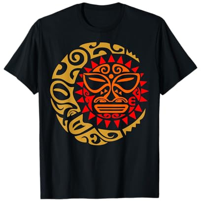 The Maori Sun Moon T Shirt Traditional Art Symbols Animal T-Shirt