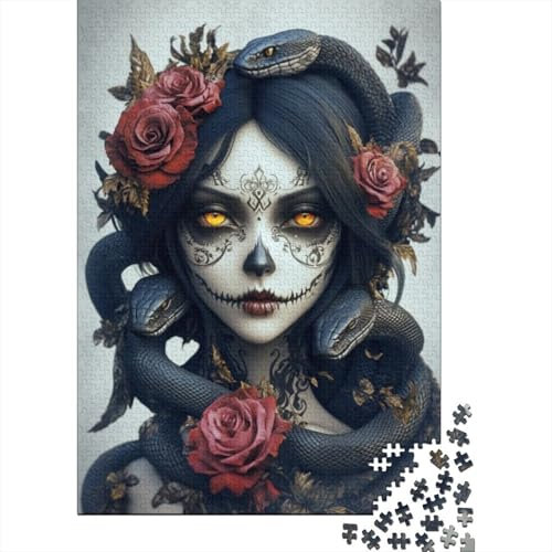 1000-teilige Puzzles Für Erwachsene Goth Rose Skull 1000-teilige Puzzles Für Erwachsene 1000pcs (75x50cm)