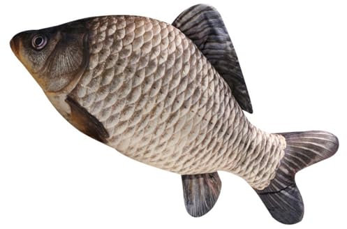 champracer 3D Fisch Kissen Groß Plüsch Kissen für Kinder Lustiges Fisch Kissen Weiches Kuscheltier Kissen Zierkissen für Kinderzimmer (Karpfen B,30 cm)