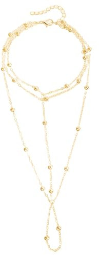 ZUWIJEQ 1 pcs Boho Ball Barefoot Sandal Chain Gold Satellite Ankle Bracelet, Bracelet De Cheville En or Chaîne Cubaine Multicouche Bracelet De Cheville Perles Bijoux De Pied Pour Femmes Adolescentes