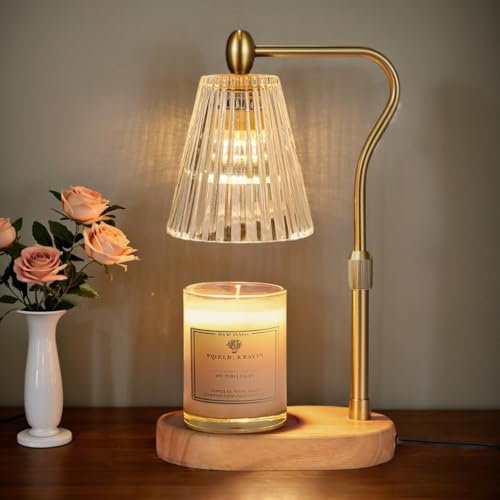 WUEAOA Candle Warmer Lamp, Timer and Dimmer,Candle Lamp Warmer, Adjustable Height Electric Candle Warmer, Gift for Mom