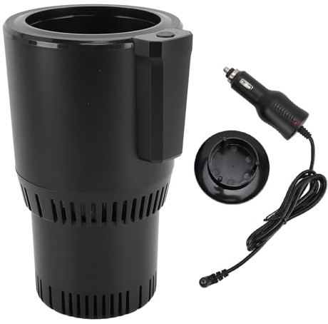 Depisuta Portavasos Inteligente, 12V Portátil 2 en 1 Enfriador de Automóvil Calentador Portavasos Calefacción y Refrigeración Taza de Bebidas Eléctrica Aislada Portavasos Silencioso