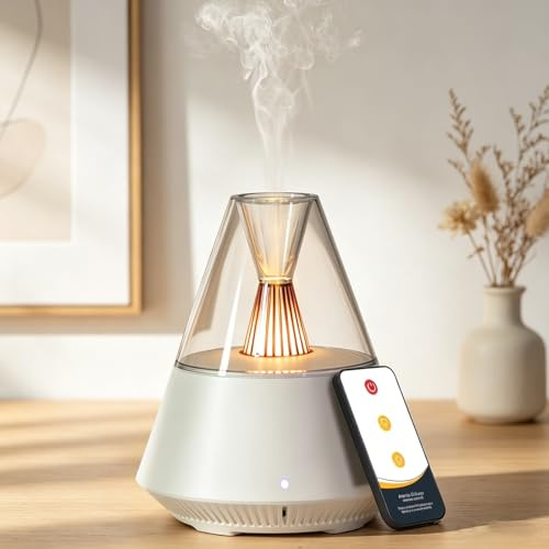 Diffuseur d'huiles essentielles Diffuseur d'air électrique Humidificateur pour huiles essentielles Diffuseur d'arôme à ultrasons 150 ML Arrêt Automatique pour Bureau à Domicile Spa