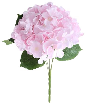 Florals - Ramo de hortensias artificiales realistas de seda de 13 pulgadas con tallos largos para decoración de boda, calabaza gigante de 26 pies (J, talla única)