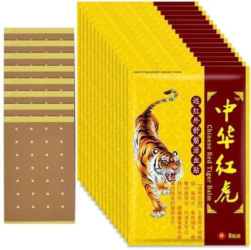 CLIUNT Schmerzlinderung Patch, 120Pcs Chinesische Ferninfrarot Pflaster, Schmerzlinderung Wärmepflaster, Pain Relief Patch,Tiger Soreness Relief Patch für Muskeln und Gelenke
