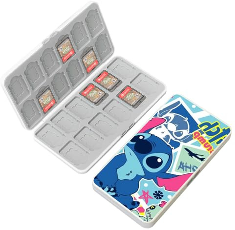 BAYINBROOK Switch Game Card Holder with Magnetic Lock – 24 Game Cartridge & 24 MicroSD Card Slots – Shockproof Silicone Lining – Portable Travel Storage Case Compatible with Nintendo Switch (A05)